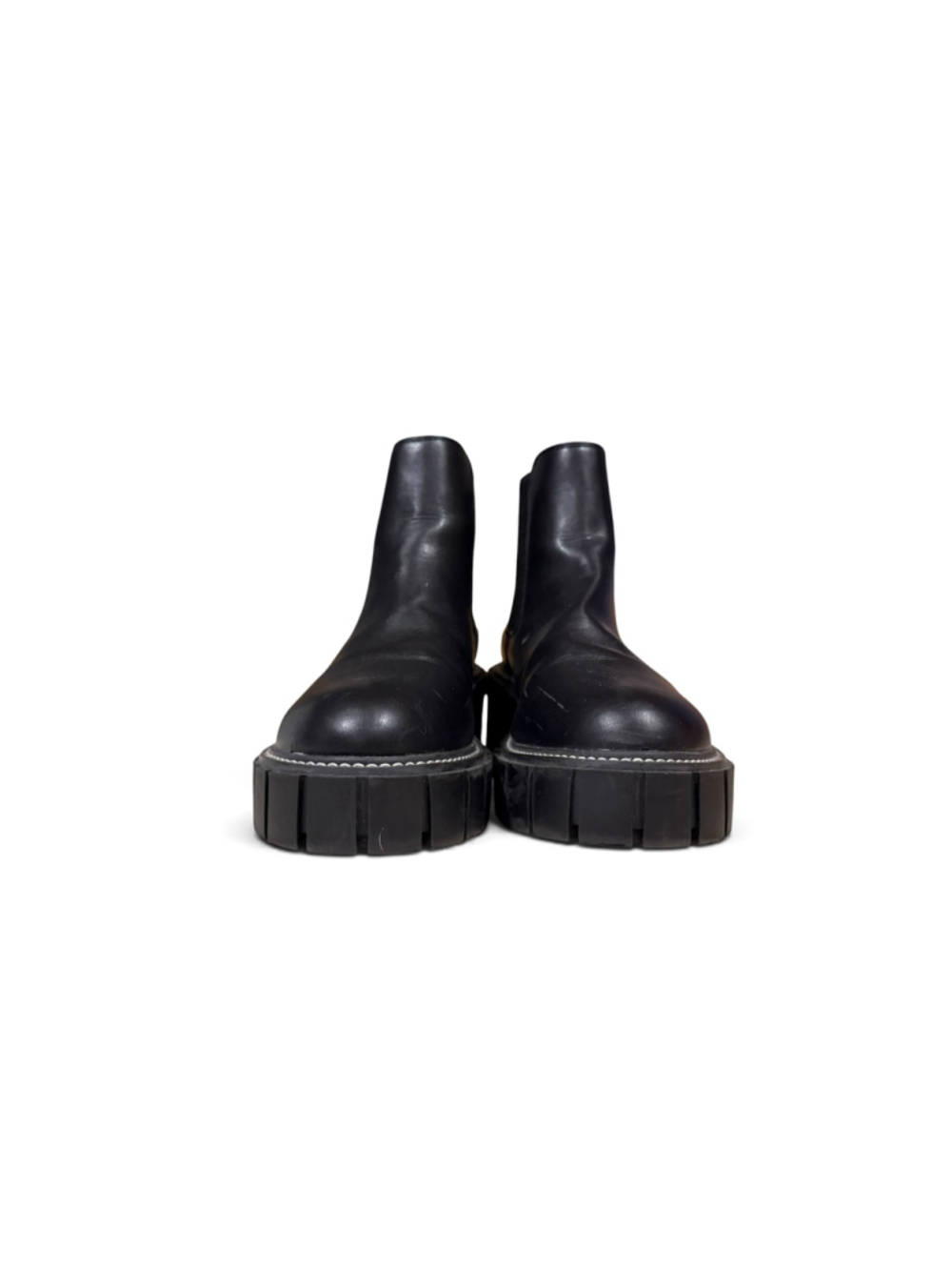 Madden Girl Karley Black Chelsea Boots Women’s 8.5 Chunky Lug Platform Ankle - Picture 4 of 9